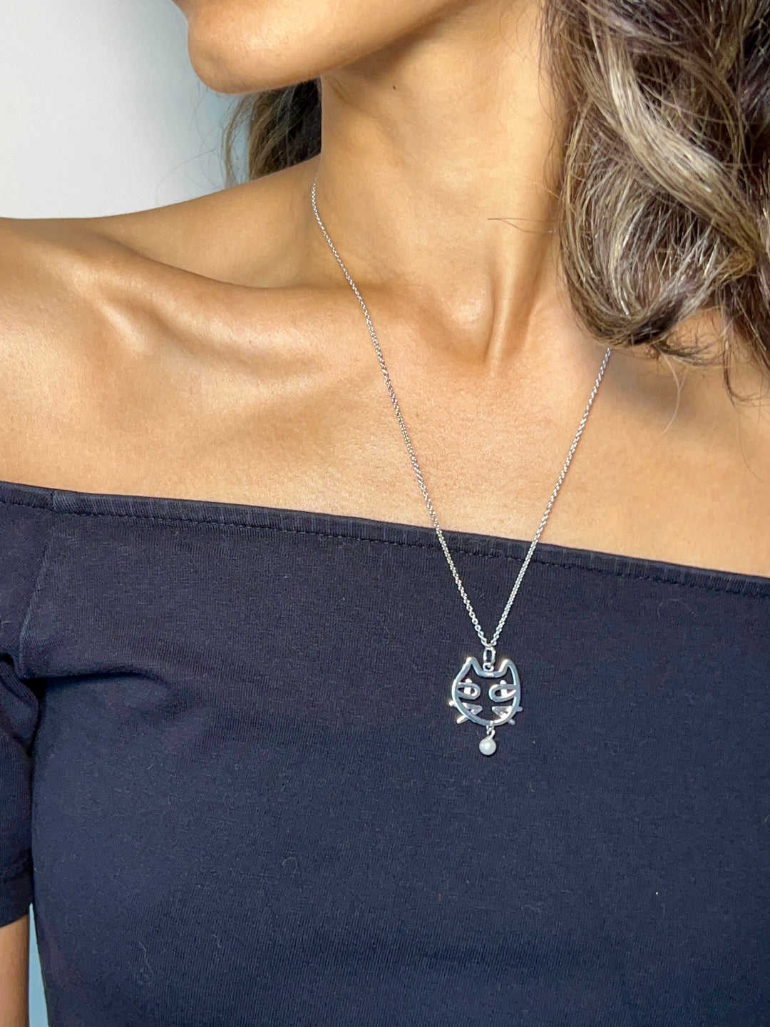 Cat & Ball Necklace